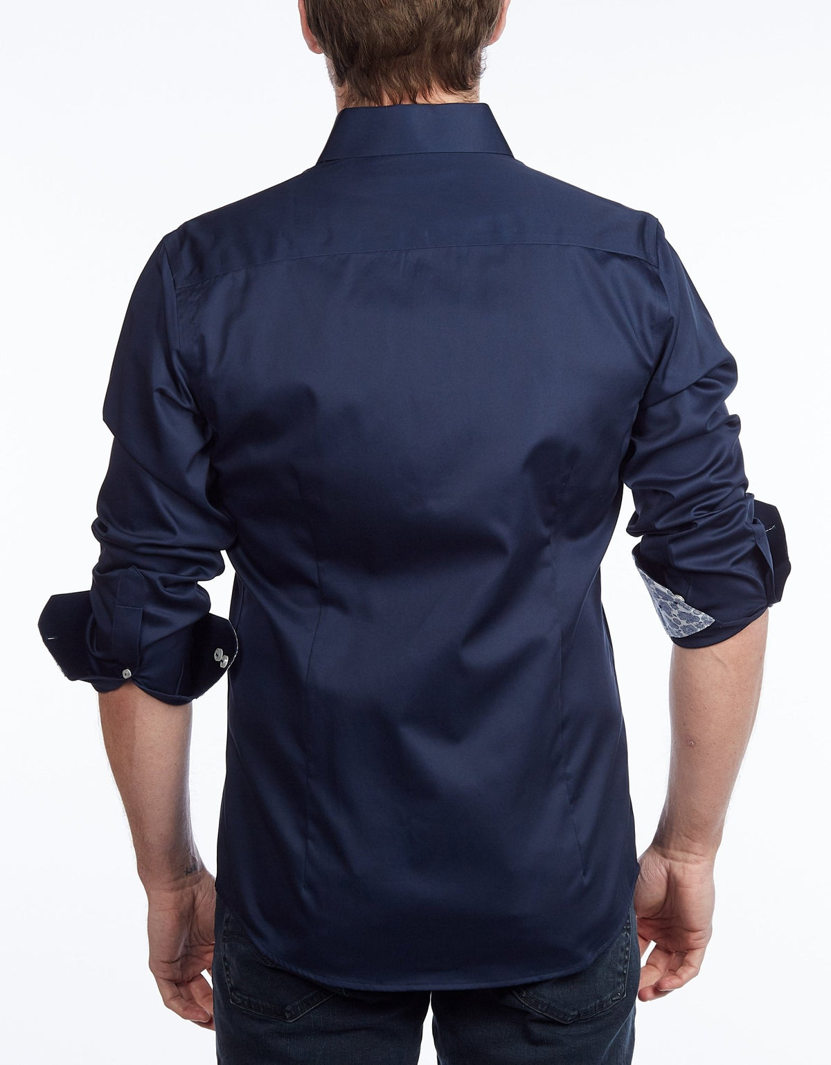 Contrast Collar Button-Up Shirt // Contemporary Fit - contrast trimming - final sale - Size SmallShirts & TopsTorqelo.com