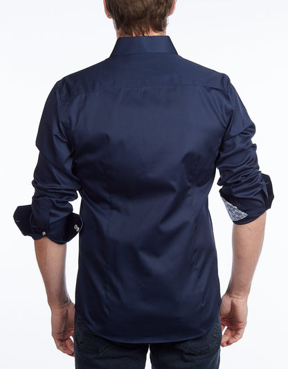 Contrast Collar Button-Up Shirt // Contemporary Fit - contrast trimming - final sale - Size SmallShirts & TopsTorqelo.com