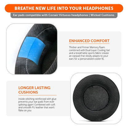 Corsair Virtuoso Earpads - WC FreeZe Cooling GelCooling Gel Ear PadsTorqelo.com