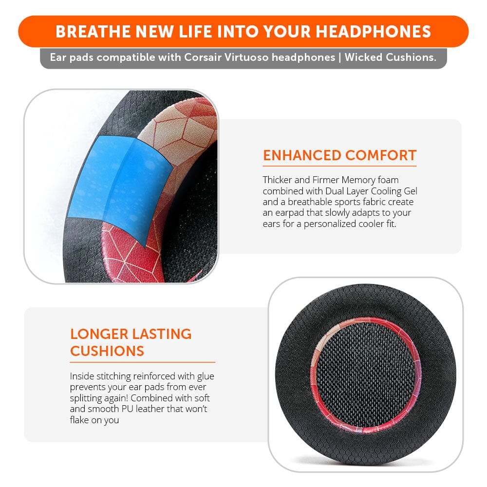 Corsair Virtuoso Earpads - WC FreeZe Cooling GelCooling Gel Ear PadsTorqelo.com