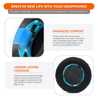 Corsair Virtuoso Earpads - WC FreeZe Cooling GelCooling Gel Ear PadsTorqelo.com