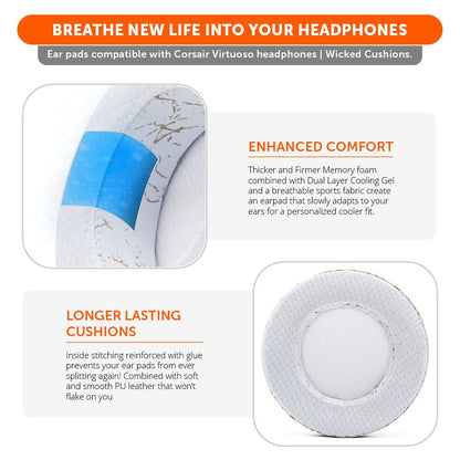 Corsair Virtuoso Earpads - WC FreeZe Cooling GelCooling Gel Ear PadsTorqelo.com