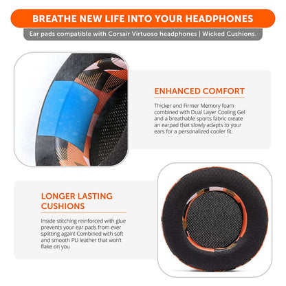 Corsair Virtuoso Earpads - WC FreeZe Cooling GelCooling Gel Ear PadsTorqelo.com