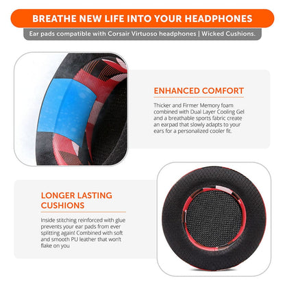 Corsair Virtuoso Earpads - WC FreeZe Cooling GelCooling Gel Ear PadsTorqelo.com