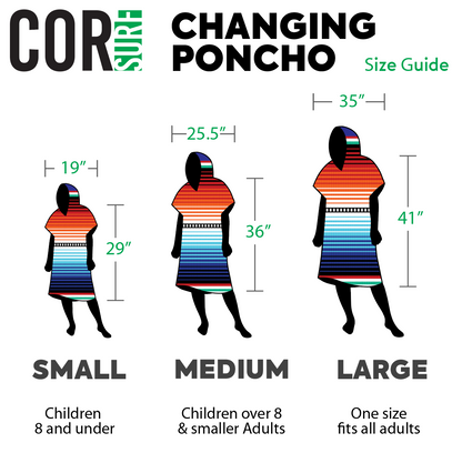 Changing Towel Poncho (Kailua) Kids Size by COR Surf
