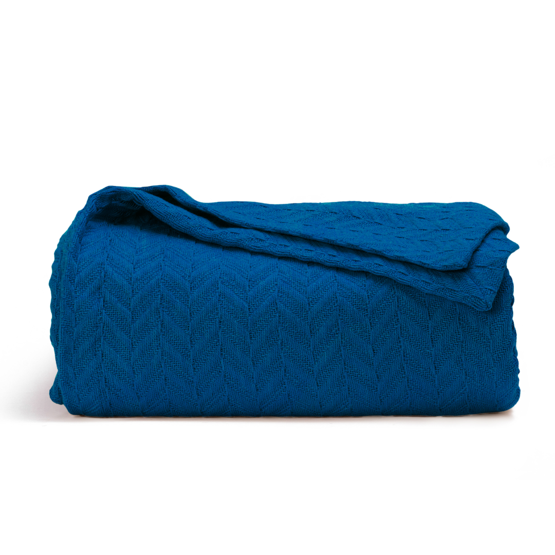 Herringbone Cotton Blanket by Organic Cotton Mart