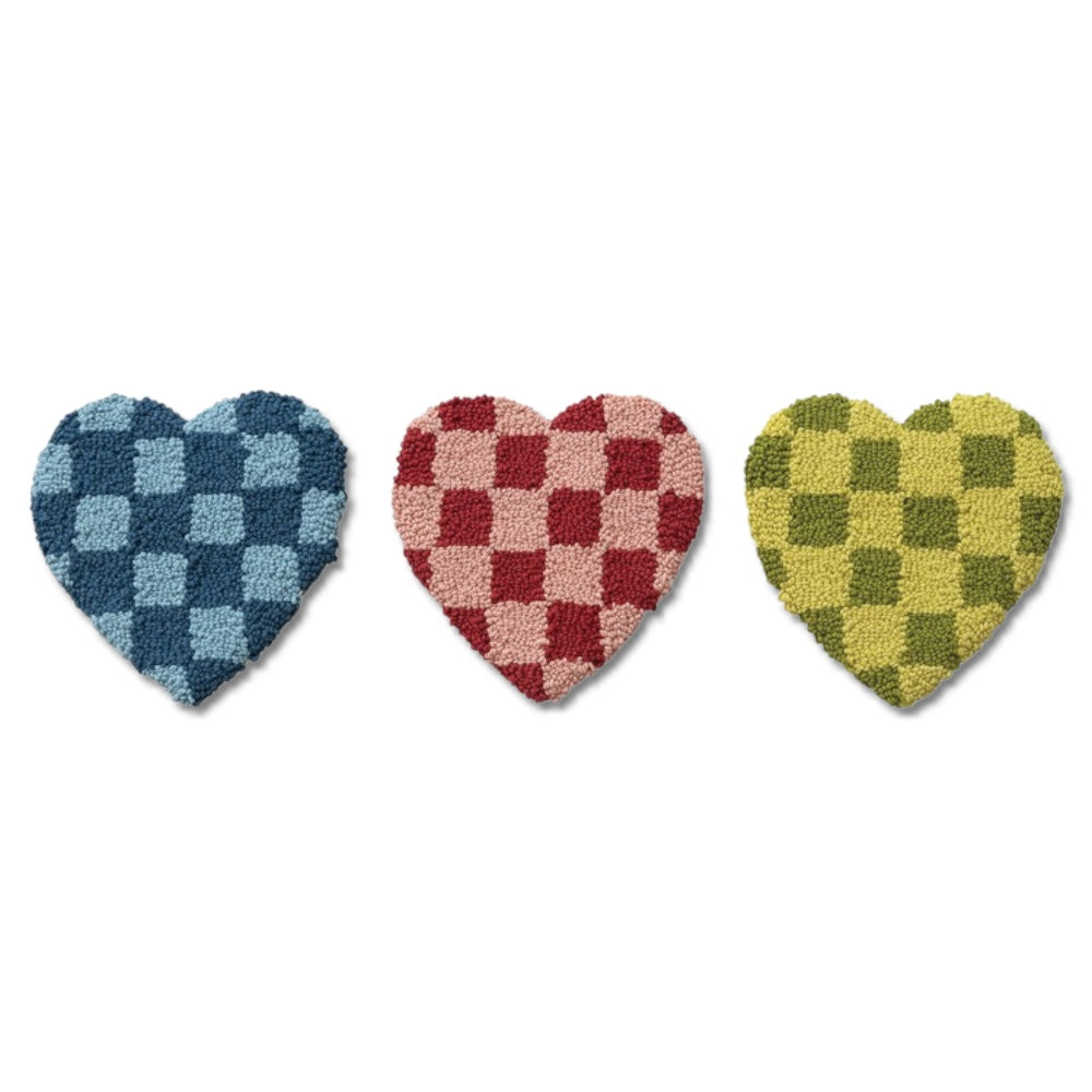 Tufted Cotton Heart Trivet by Rust & Cinder