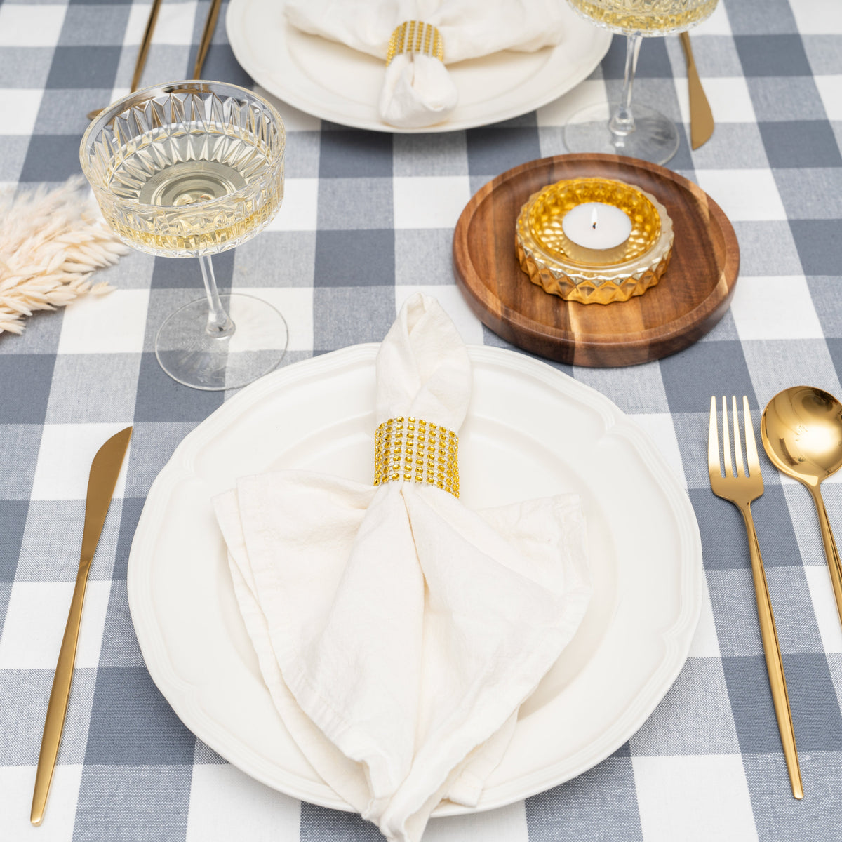 Checkered Cotton Plaid Tablecloth by Organic Cotton Mart