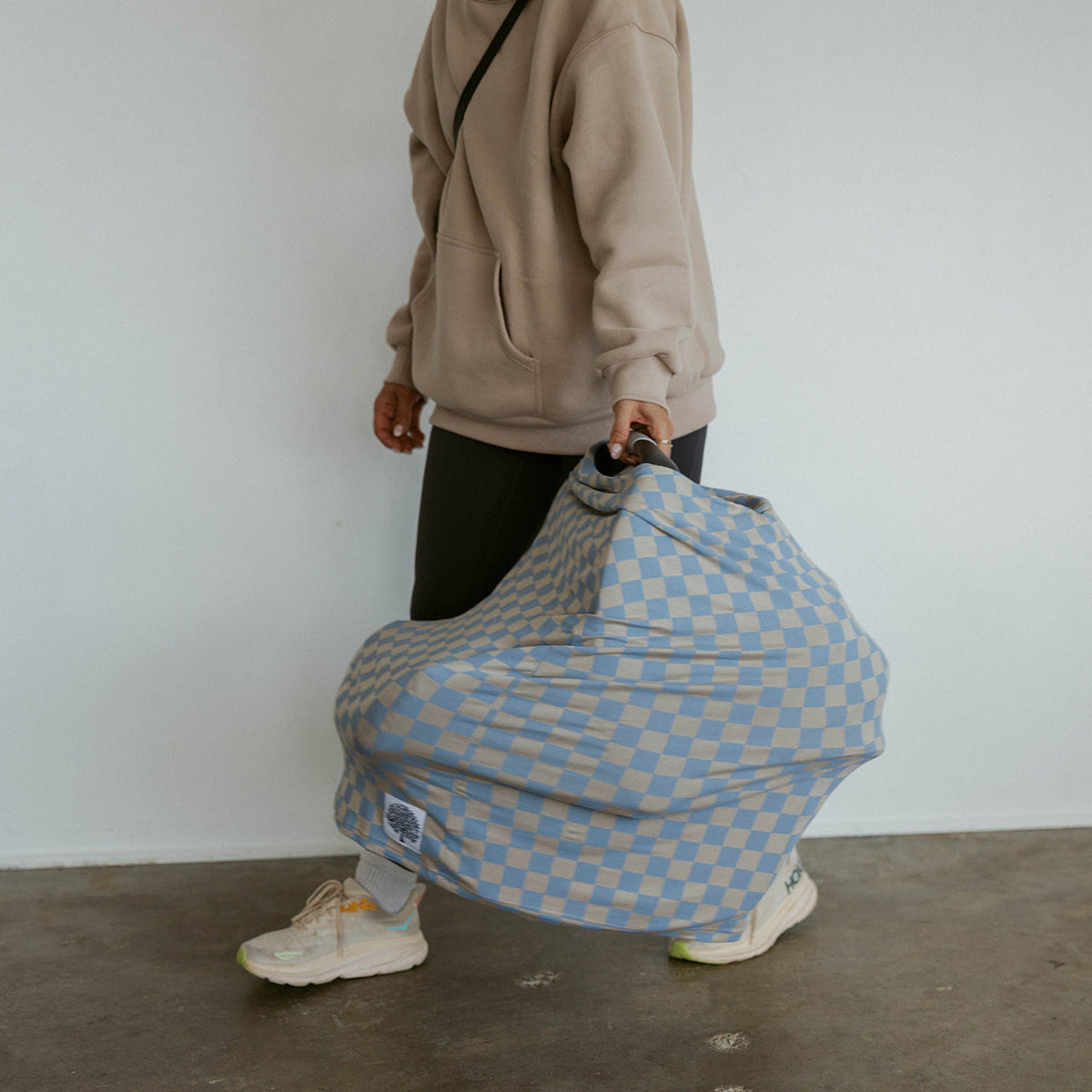 Multi-use Cover, Stormy Blue Checker by Parker Baby Co.
