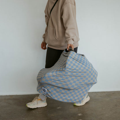 Multi-use Cover, Stormy Blue Checker by Parker Baby Co.