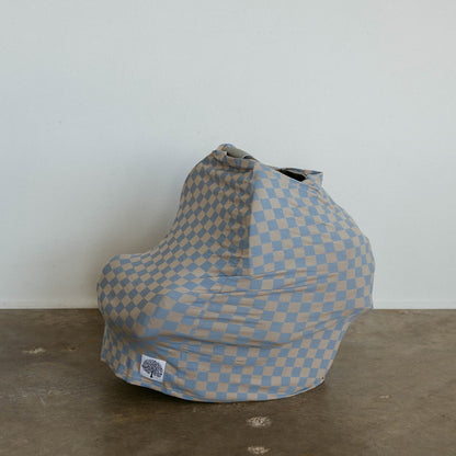 Multi-use Cover, Stormy Blue Checker by Parker Baby Co.