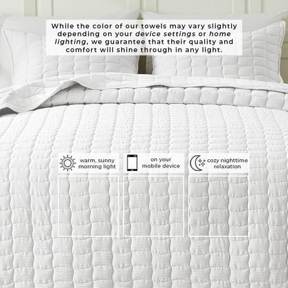 Gauze Quilt Set - Wave Stitch Collection by Great Bay Home