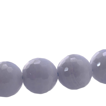Blue Lace Agate Faceted Round Beads 9mm - Natural Gemstone Strand by Continental Bead Suppliers