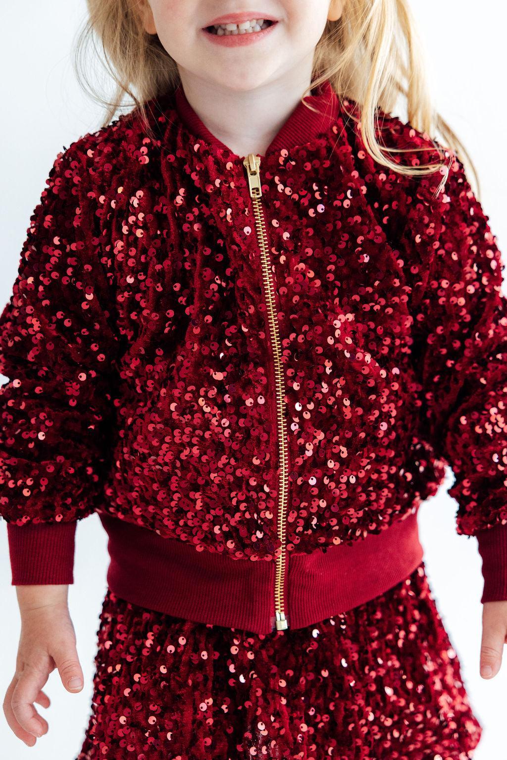 Cranberry Velvet Sequin JacketSequin JacketTorqelo.com