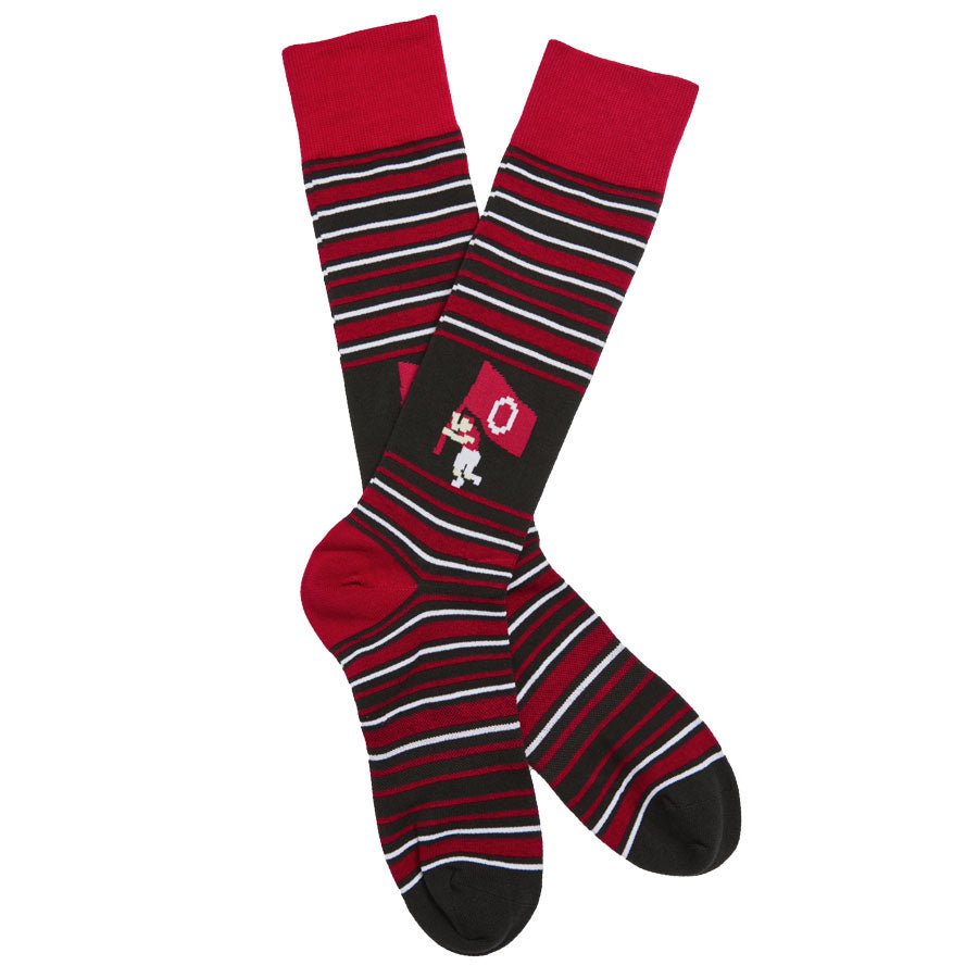 Crimson 8-Bit Maker Bayfield Dress SocksTeam ColorwaysTorqelo.com