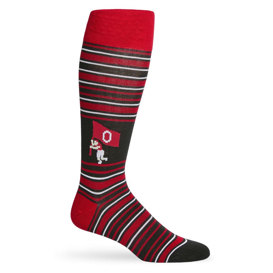 Crimson 8-Bit Maker Bayfield Dress SocksTeam ColorwaysTorqelo.com