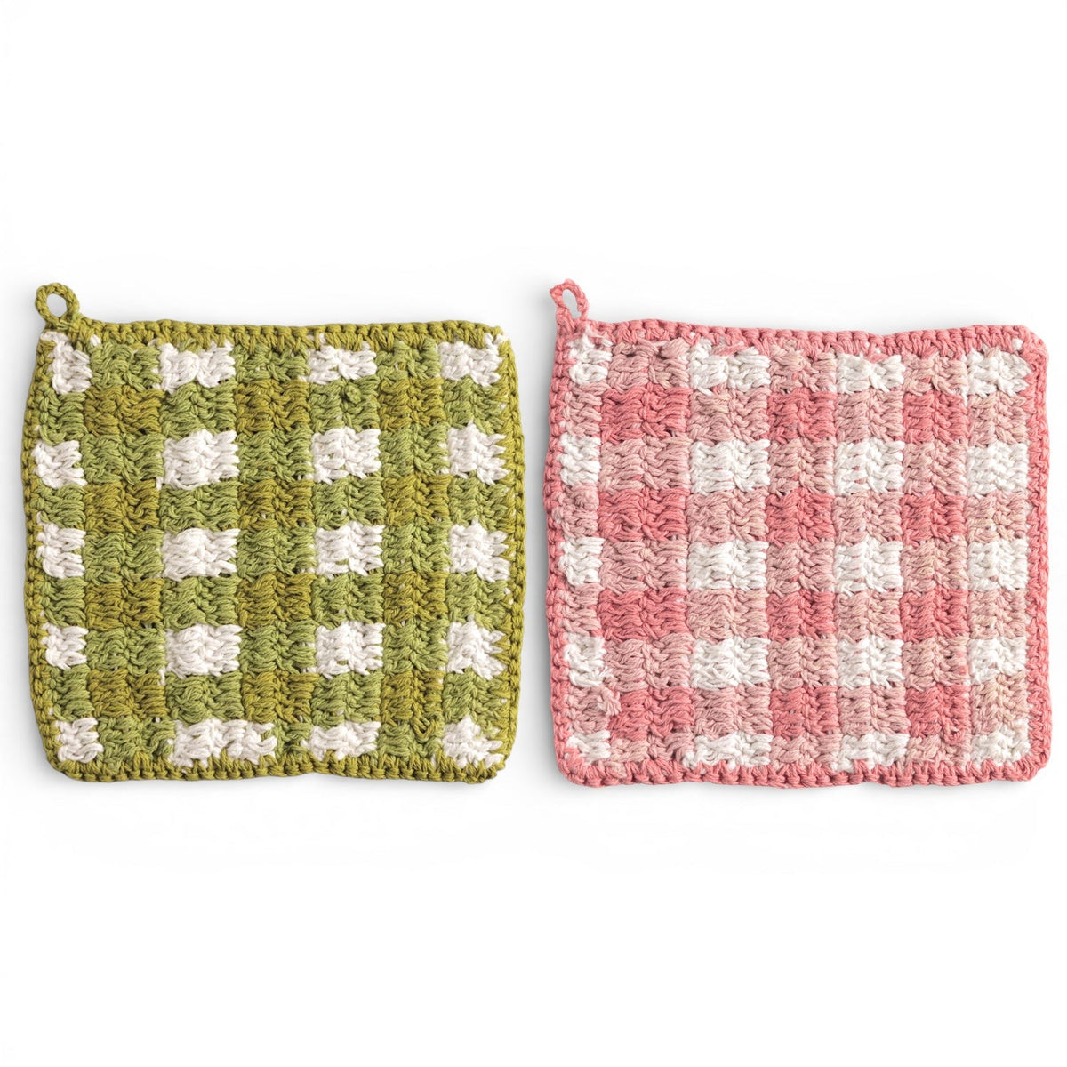 Crochet Pastel Check Pot Holder by Rust & Cinder