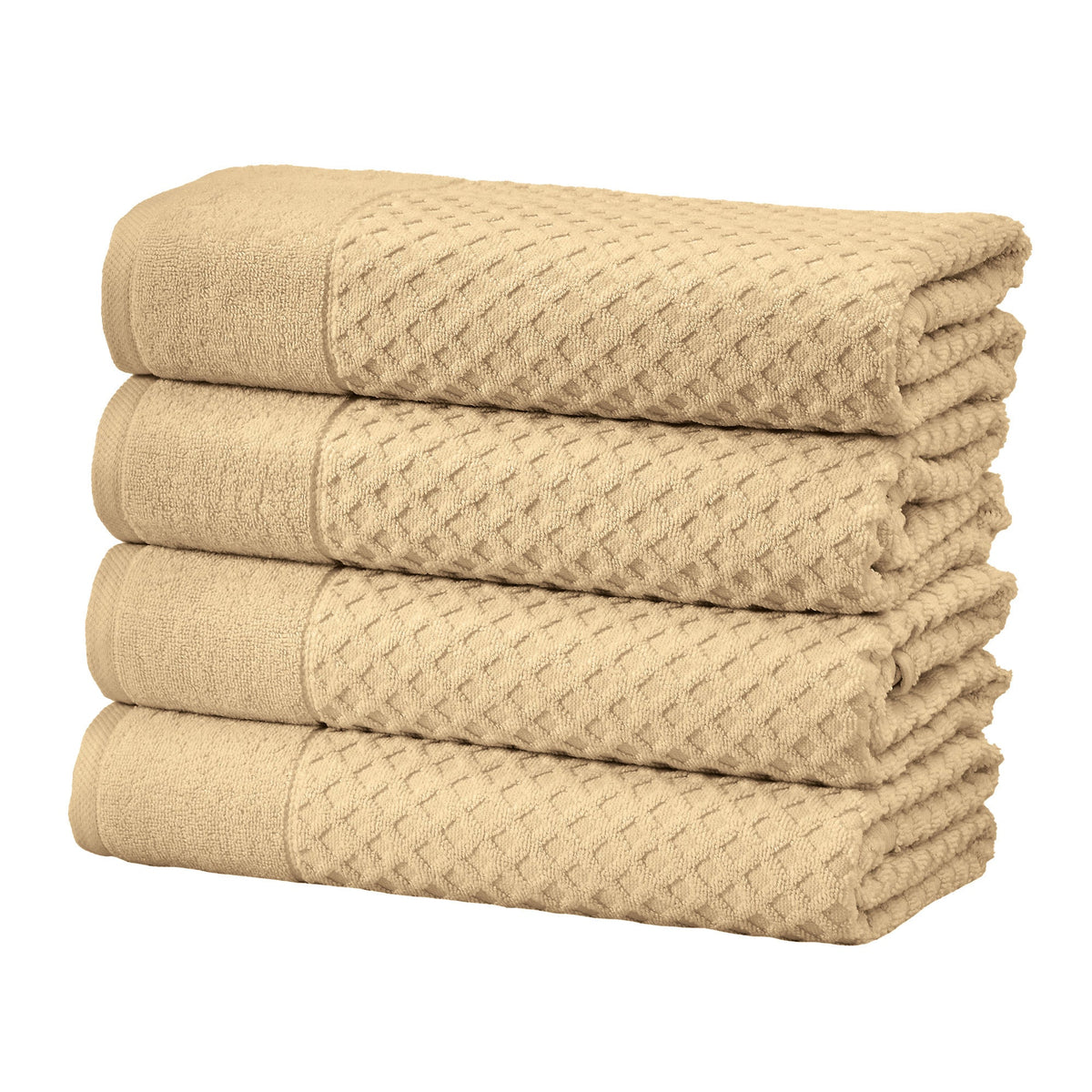 Cotton Diamond Waffle Weave Bath Towel Set - Grayson Collection by Great Bay Home