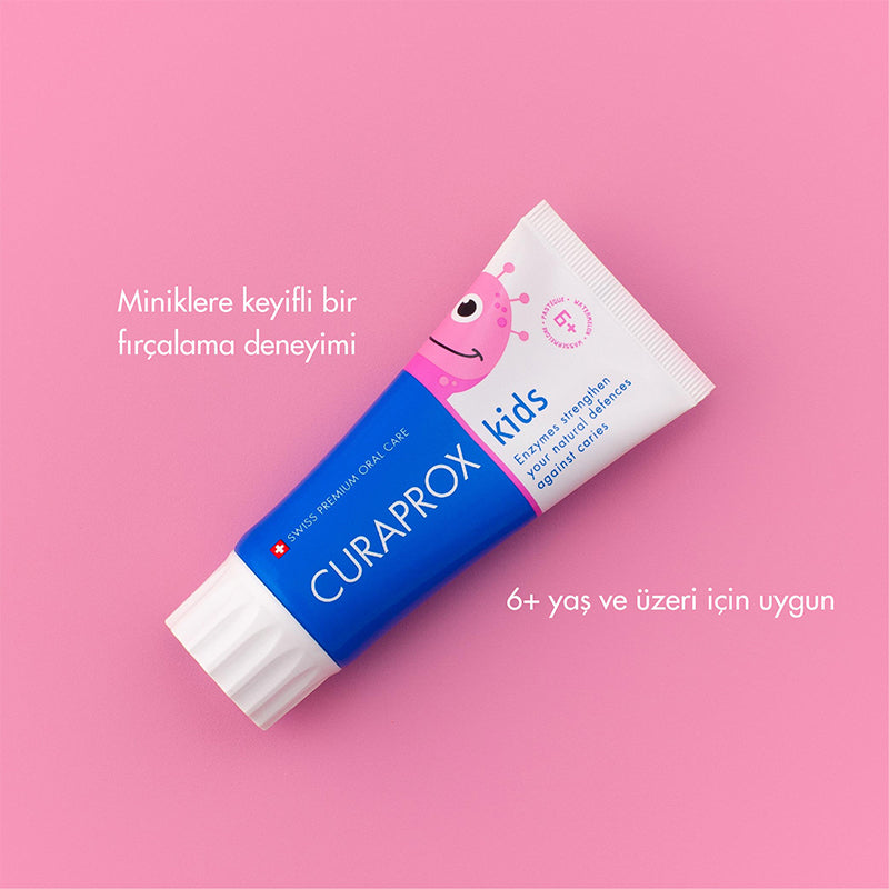 Curaprox Enzycal Kids Watermelon Toothpaste for Ages 6+ 60 ml by Beauty Care Bag