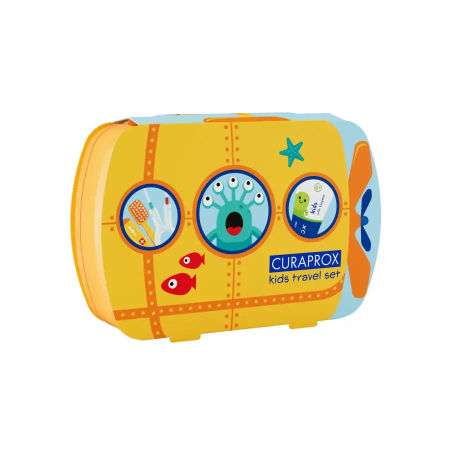 Curaprox Kids Travel Set Orange Gentle Oral Care Kit by Beauty Care Bag