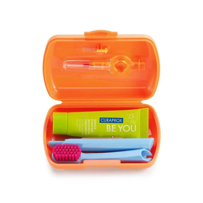 Curaprox Travel Kit Compact Oral Care Set Orange by Beauty Care Bag