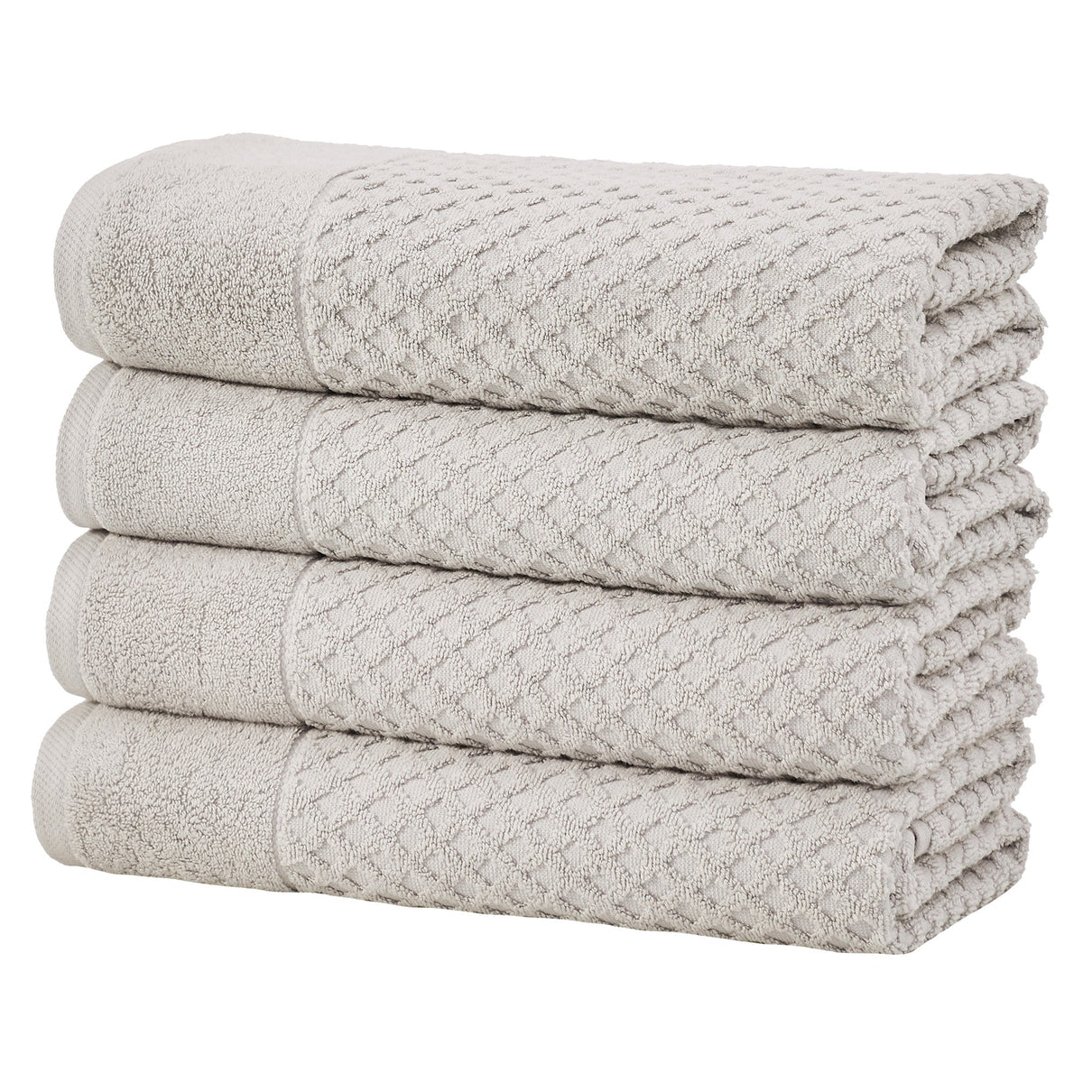 Cotton Diamond Waffle Weave Bath Towel Set - Grayson Collection by Great Bay Home