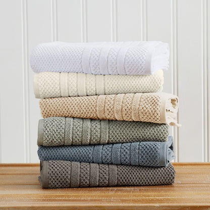 100% Cotton Checkered Jacquard Bath Towel Set - Giuliana Collection by Great Bay Home