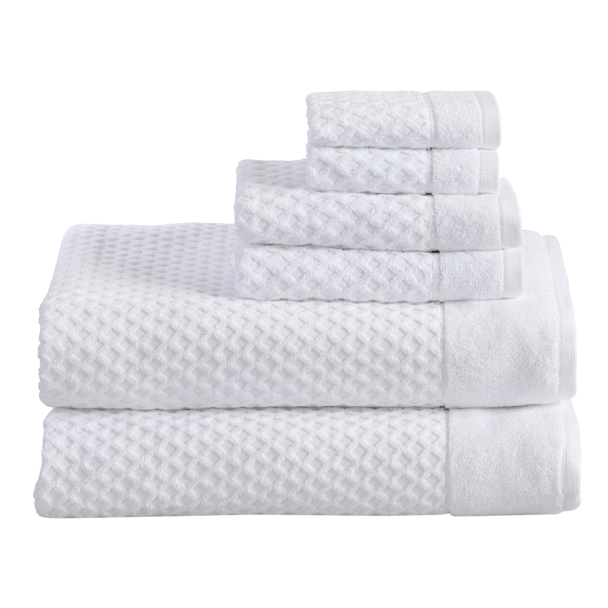 Cotton Diamond Waffle Weave Bath Towel Set - Grayson Collection by Great Bay Home