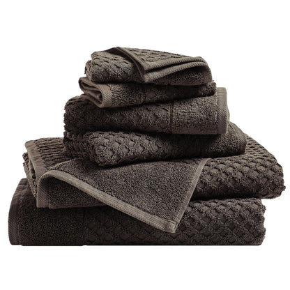 Cotton Diamond Waffle Weave Bath Towel Set - Grayson Collection by Great Bay Home