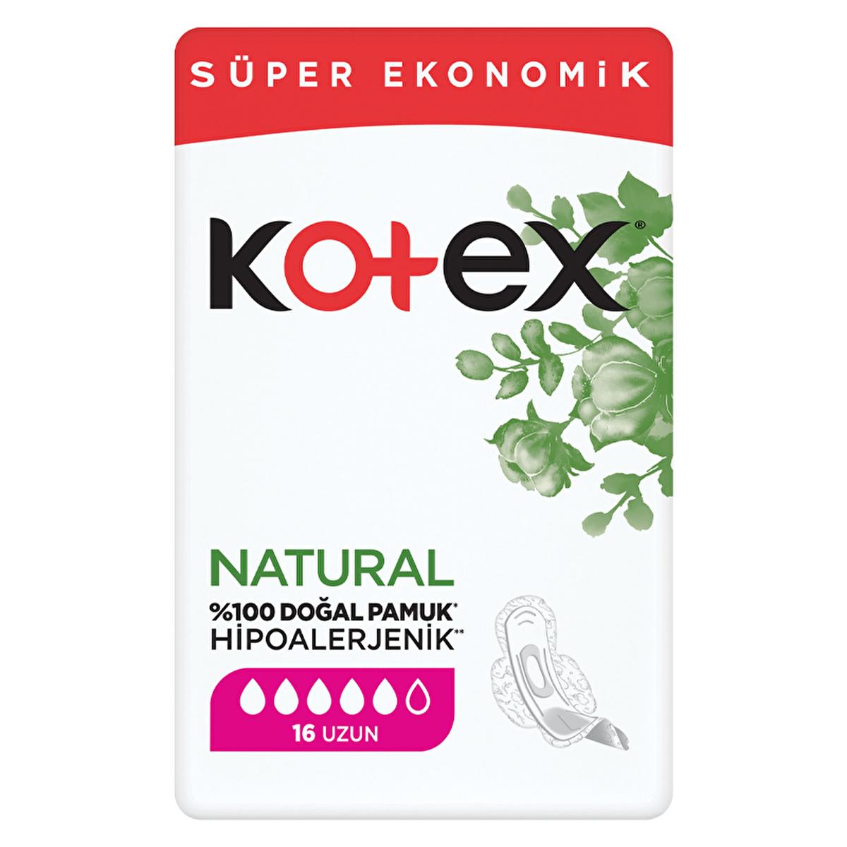 Kotex Natural Ultra Quadro Sanitary Pads - Hypoallergenic, Chemical-Free, Eco-Friendly Menstrual Protection by Beauty Care Bag