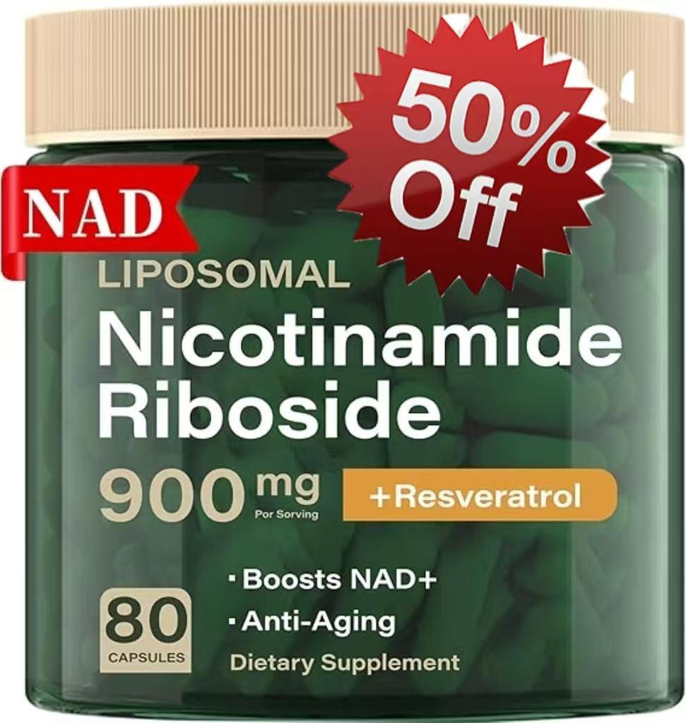 Liposomal Nicotinamide Riboside 900mg Resveratrol & Quercetin – NAD Supplement Plus for Anti Aging, Cellular Energy & Improve Health- 80 Capsules by KARONDA RENE LEWIS