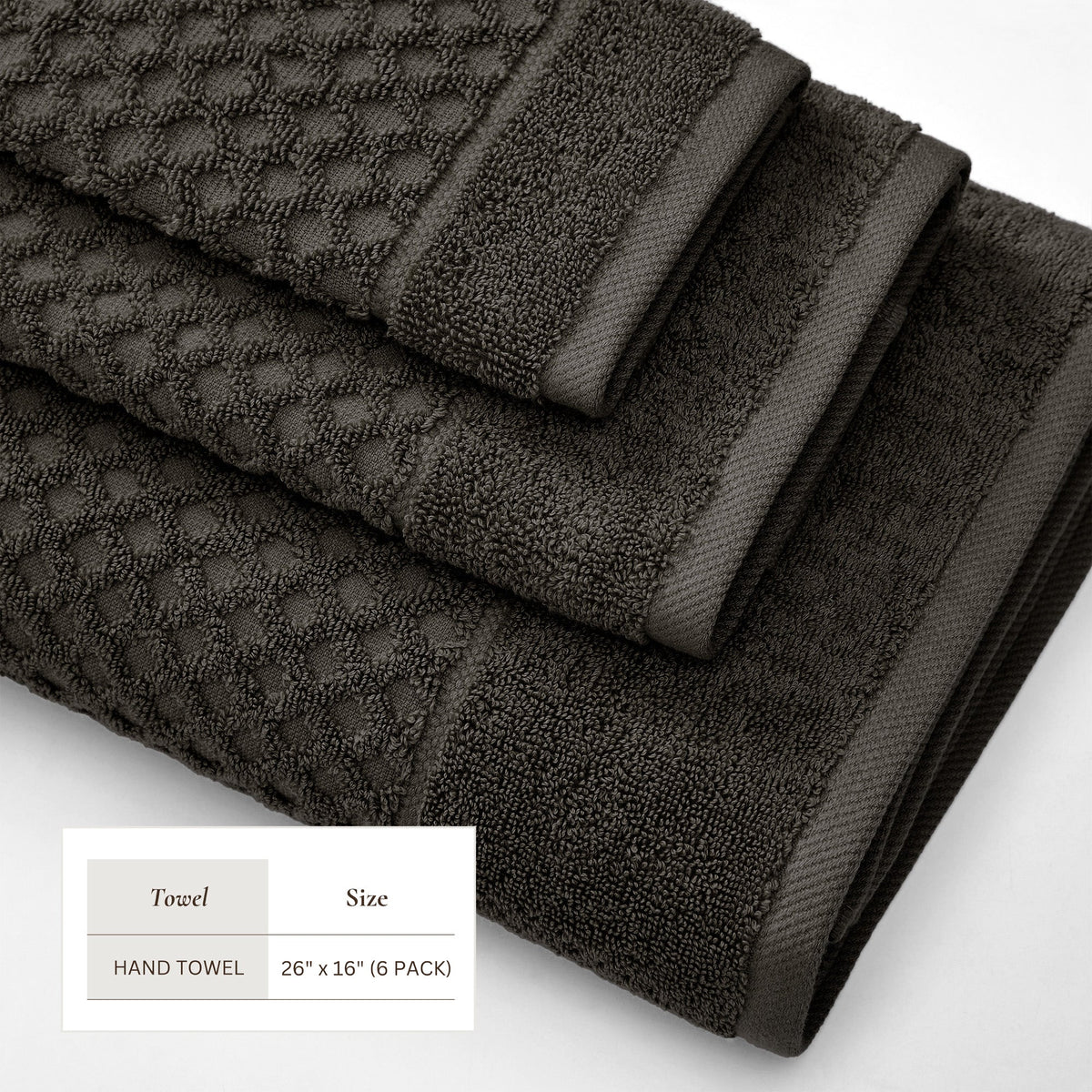 Cotton Diamond Waffle Weave Bath Towel Set - Grayson Collection by Great Bay Home