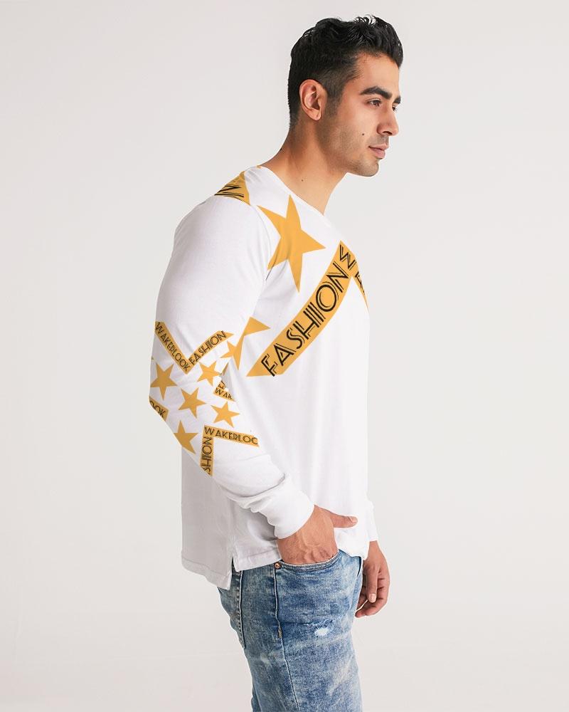 Men's Fashion Long Sleeve Wakerlook Tee by Sky Blue Saffron