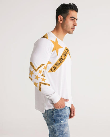 Men's Fashion Long Sleeve Wakerlook Tee by Sky Blue Saffron