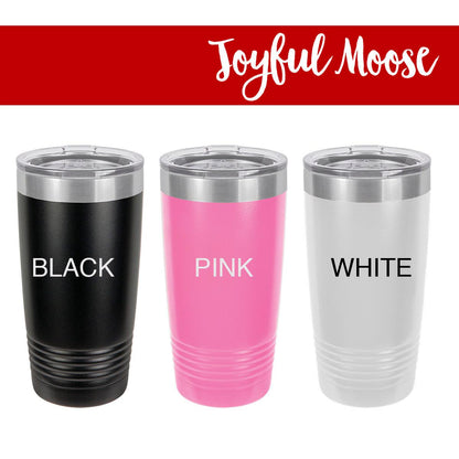 Personalized Camping Tumbler – Insulated Travel Mug with Mountain Stars Design by Joyful Moose
