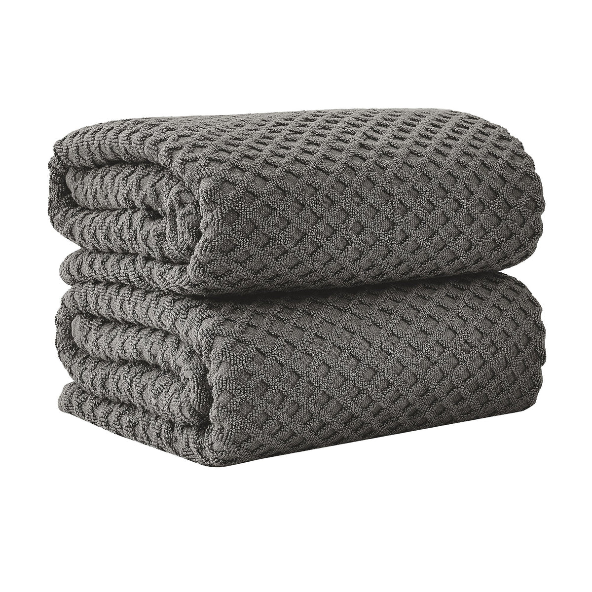 Cotton Diamond Waffle Weave Bath Towel Set - Grayson Collection by Great Bay Home