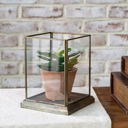 Aged Antique Glass Display Case by Rust & Cinder