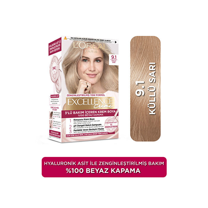 Excellence Creme 9.1 Ash Blonde – view 10