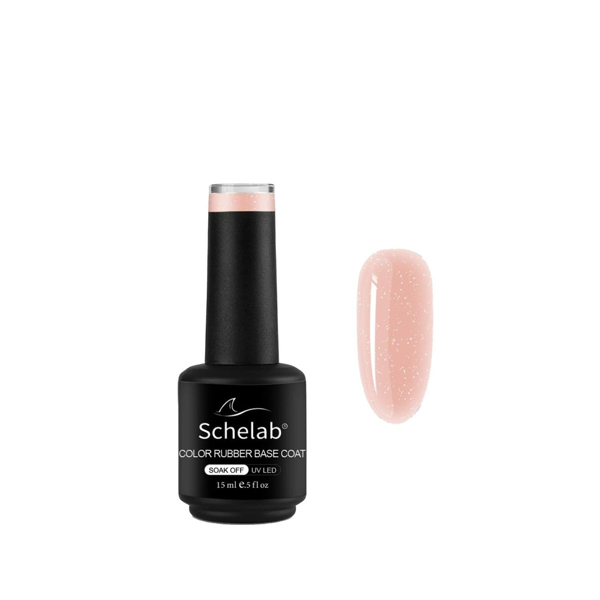 Schelab Color Rubber Base Coat 004 Glitter Pink 15 ml by Beauty Care Bag