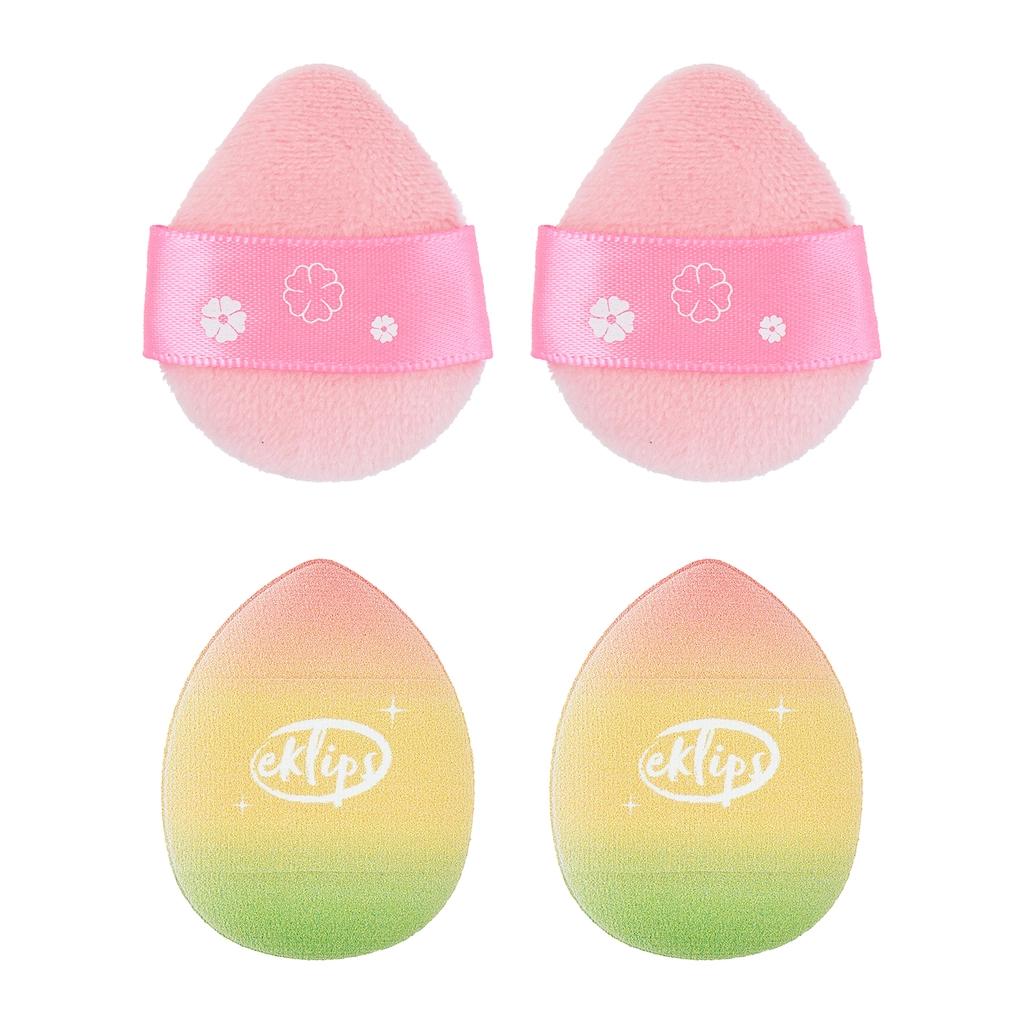 Eklips Rubycell Makeup Sponge Puff Set 4-Pack by Beauty Care Bag