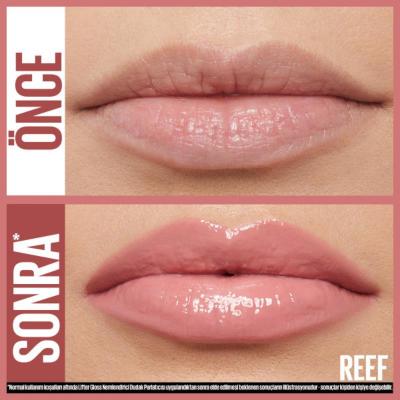 Maybelline New York Lifter Gloss - Hyaluronic Acid Lip Gloss for Moisturizing & Lifting Effect - Reef Color by Beauty Care Bag
