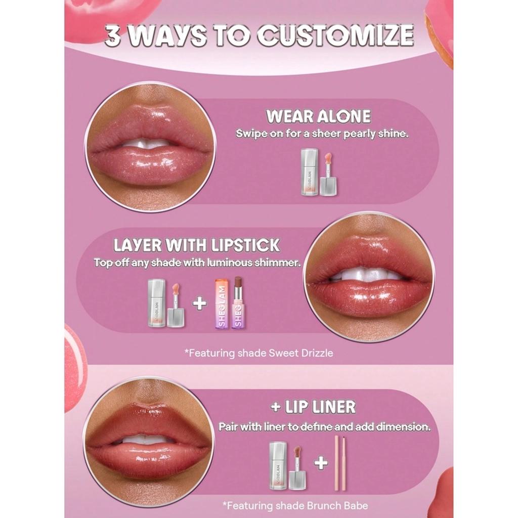 Sheglam Glass Lock Air Gloss 111 High Key 2.2g by Beauty Care Bag