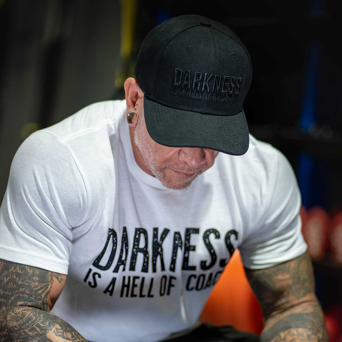 Darkness is a HELL of a Coach - White Edition Tee by Tango Charlie Apparel