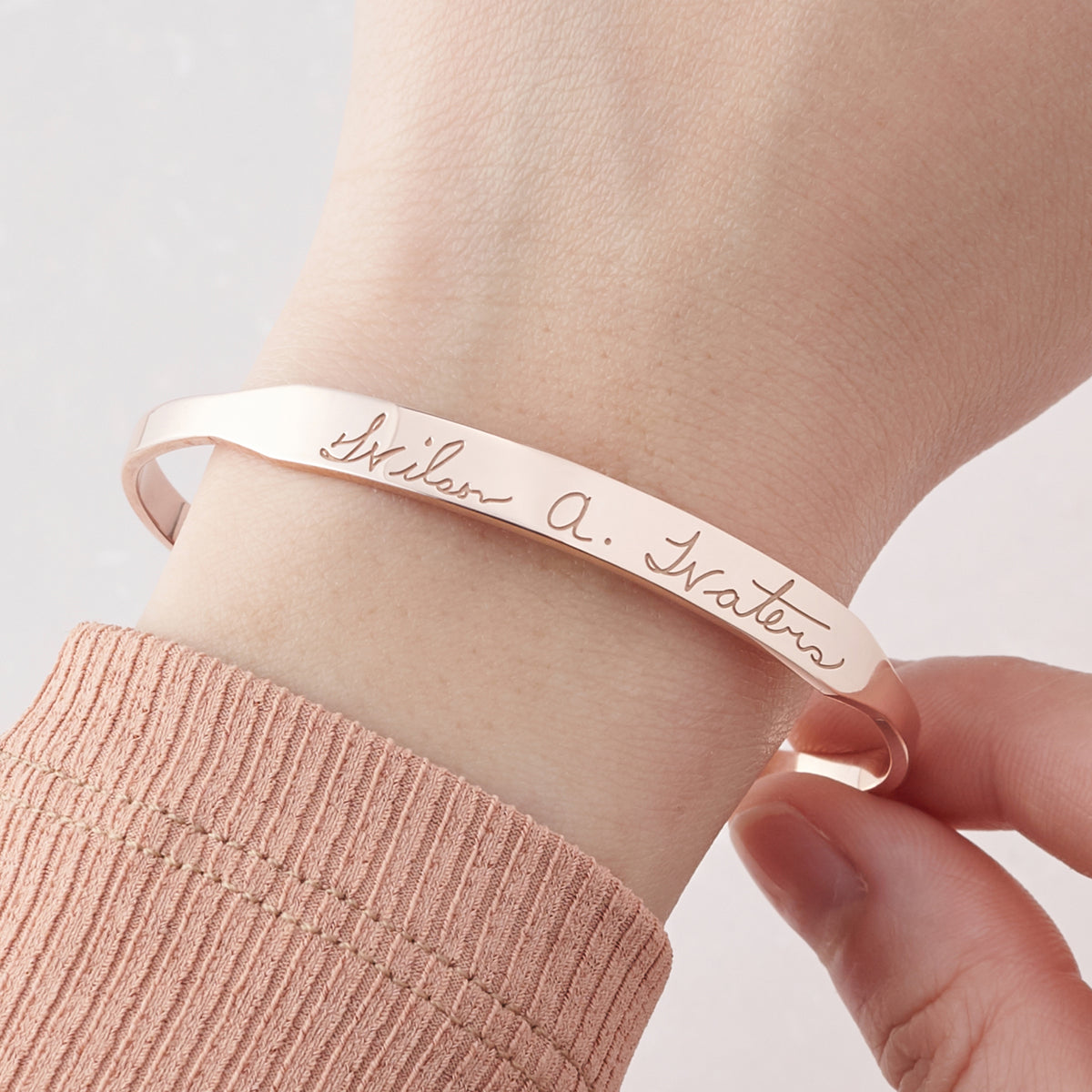 Handwritten Cuff Bracelet by Green Millie
