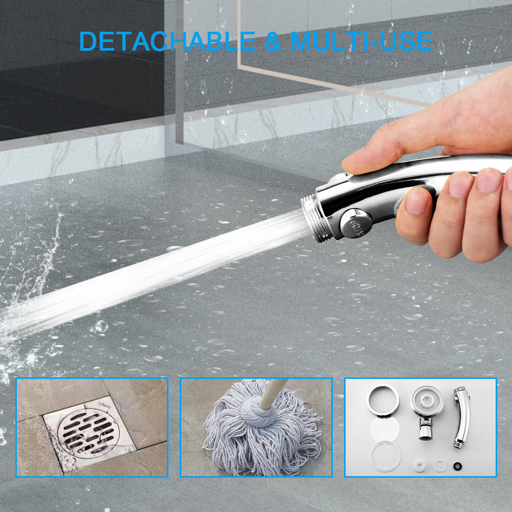 Adjustable Water Saving Shower Head Three Mode by Teal Simba