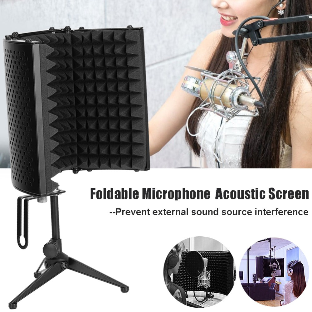 Microphone Isolation Shield Studio Mic Sound by Teal Simba