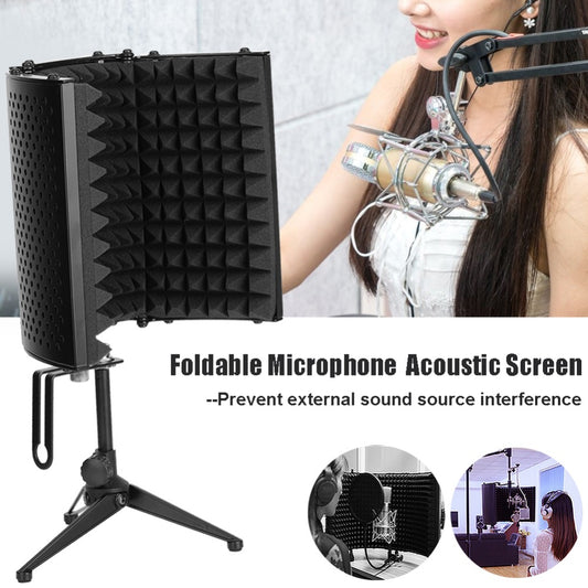 Microphone Isolation Shield Studio Mic Sound by Teal Simba