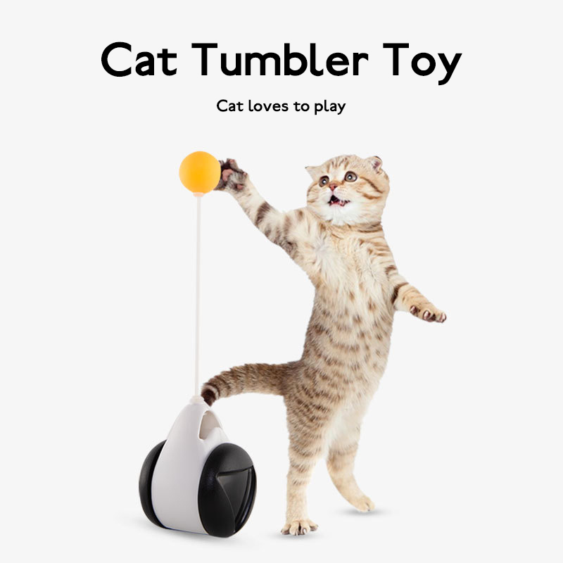 Tumbler Balanced Wheel Swinging Ball Cat Toy by Lilac Milo