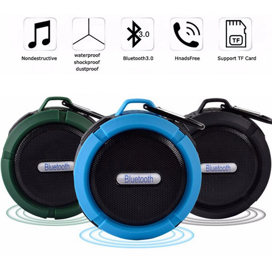 Mini Portable Waterproof Bluetooth Speaker with Suction Cup by Teal Simba