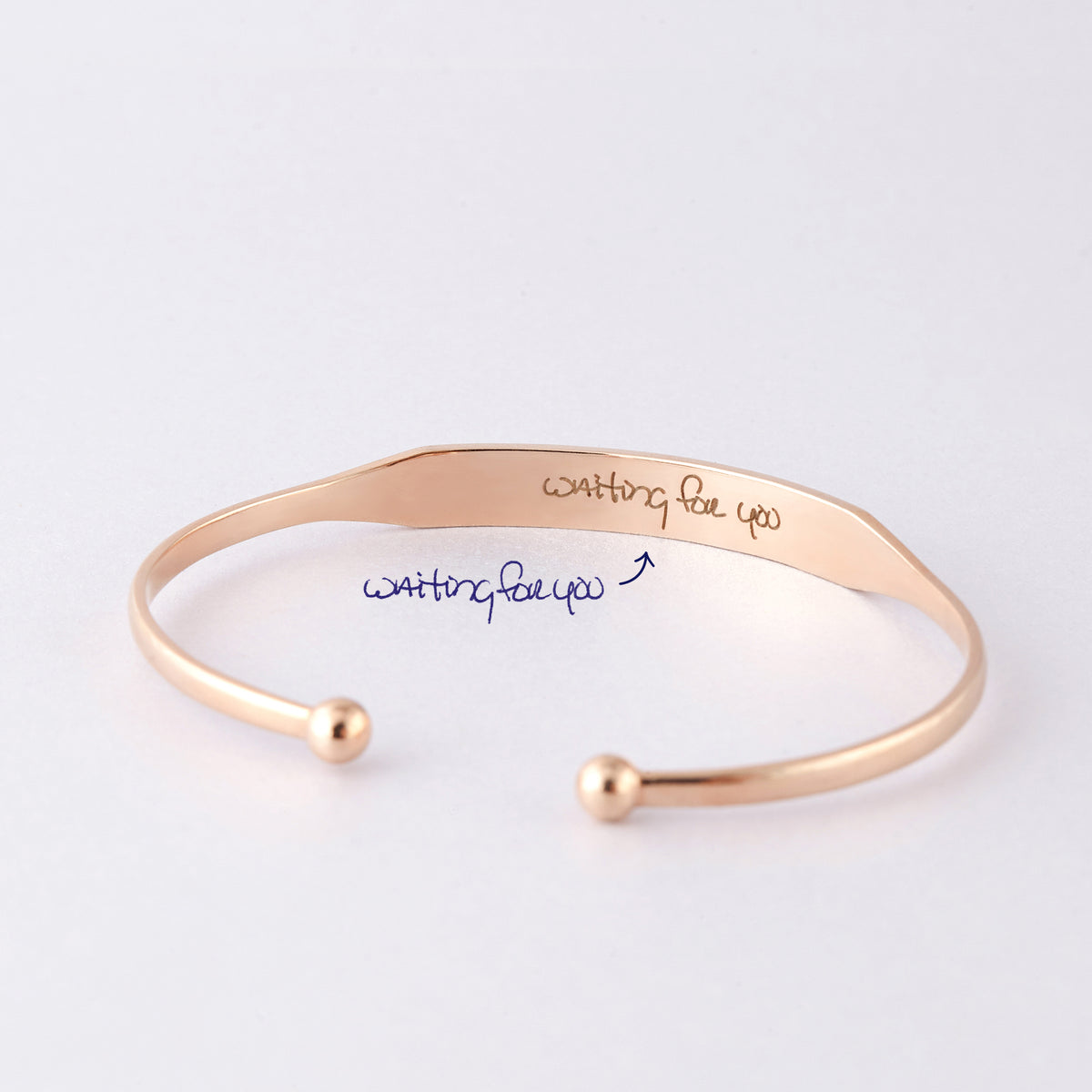Handwritten Cuff Bracelet by Green Millie